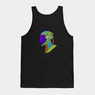 Cyberware Helmet Drawing 2 Tank Top